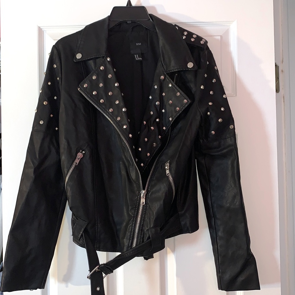 Forever 21 Studded Leather Jacket